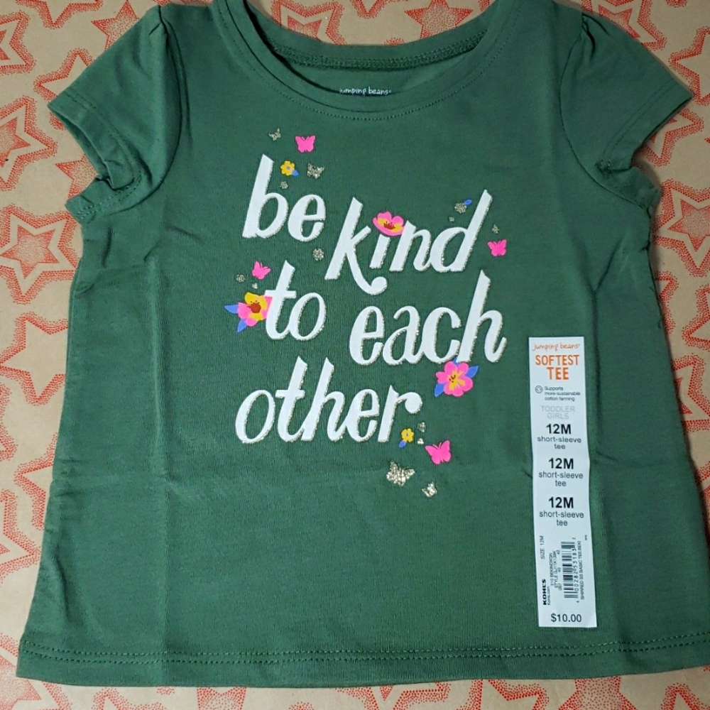 Toddler Girl Jumping Beans Short-Sleeve Top, 12M, NWT